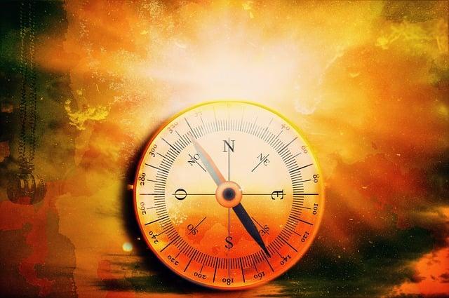 Navigate with Precision: Mechanical Pocket Watch with Compass