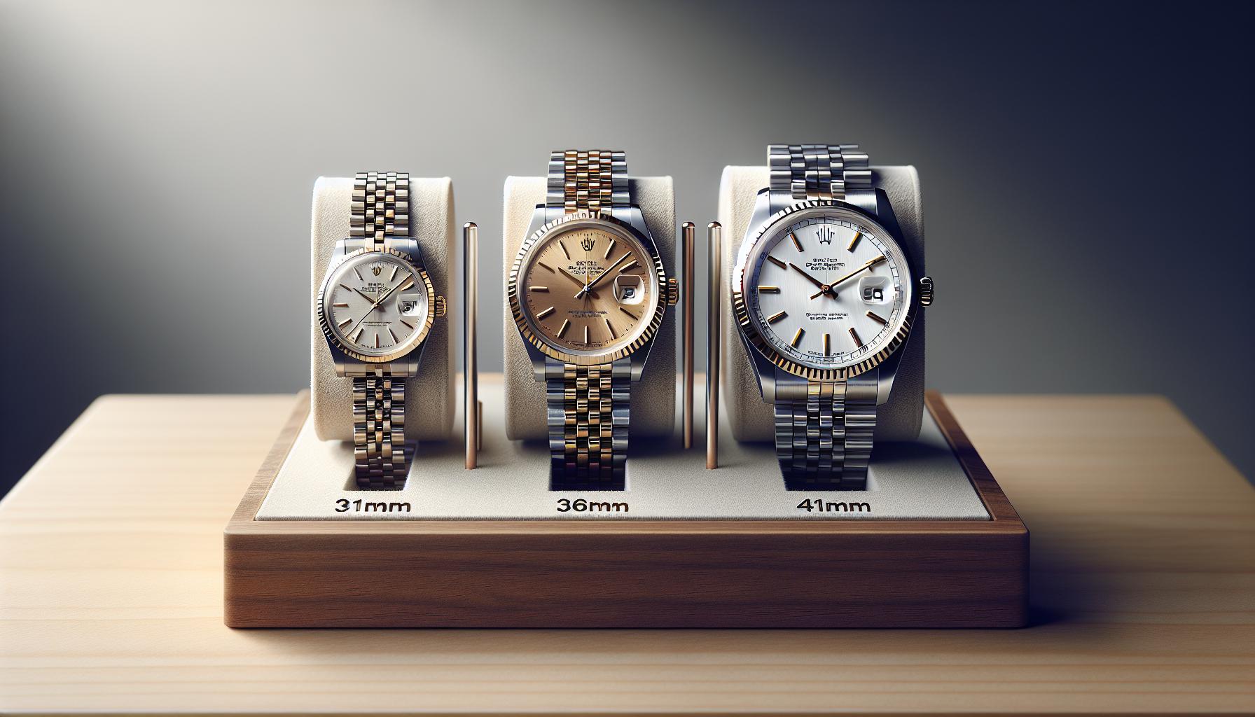 Comparing Datejust Sizes: 31mm, ​36mm, 41mm Explained