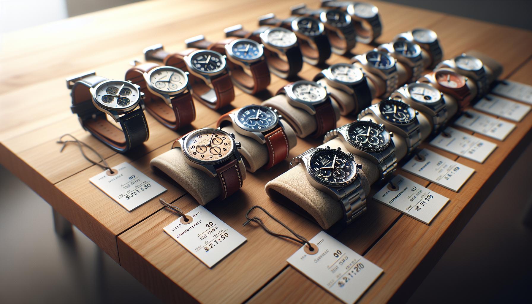 Dial and Bracelet ‍Options impacting Retail‍ Pricing