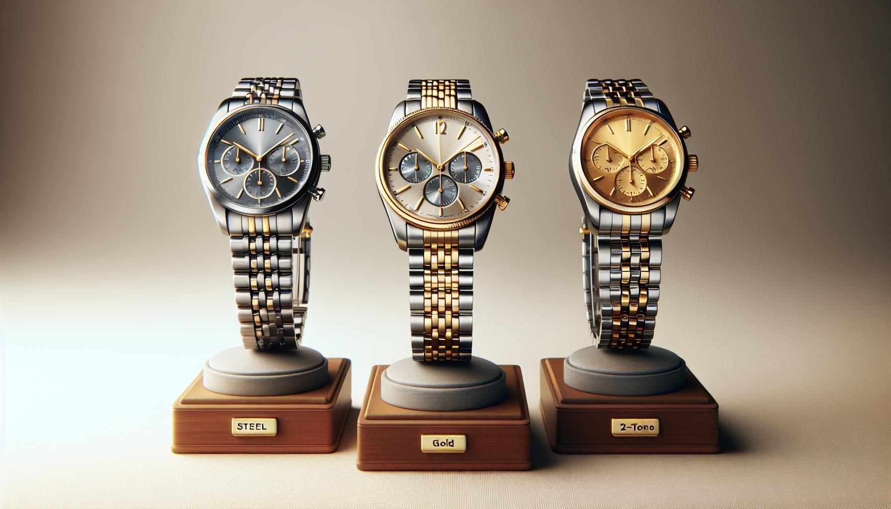 Material Variations: Steel, Gold, and Two-Tone Price Differences