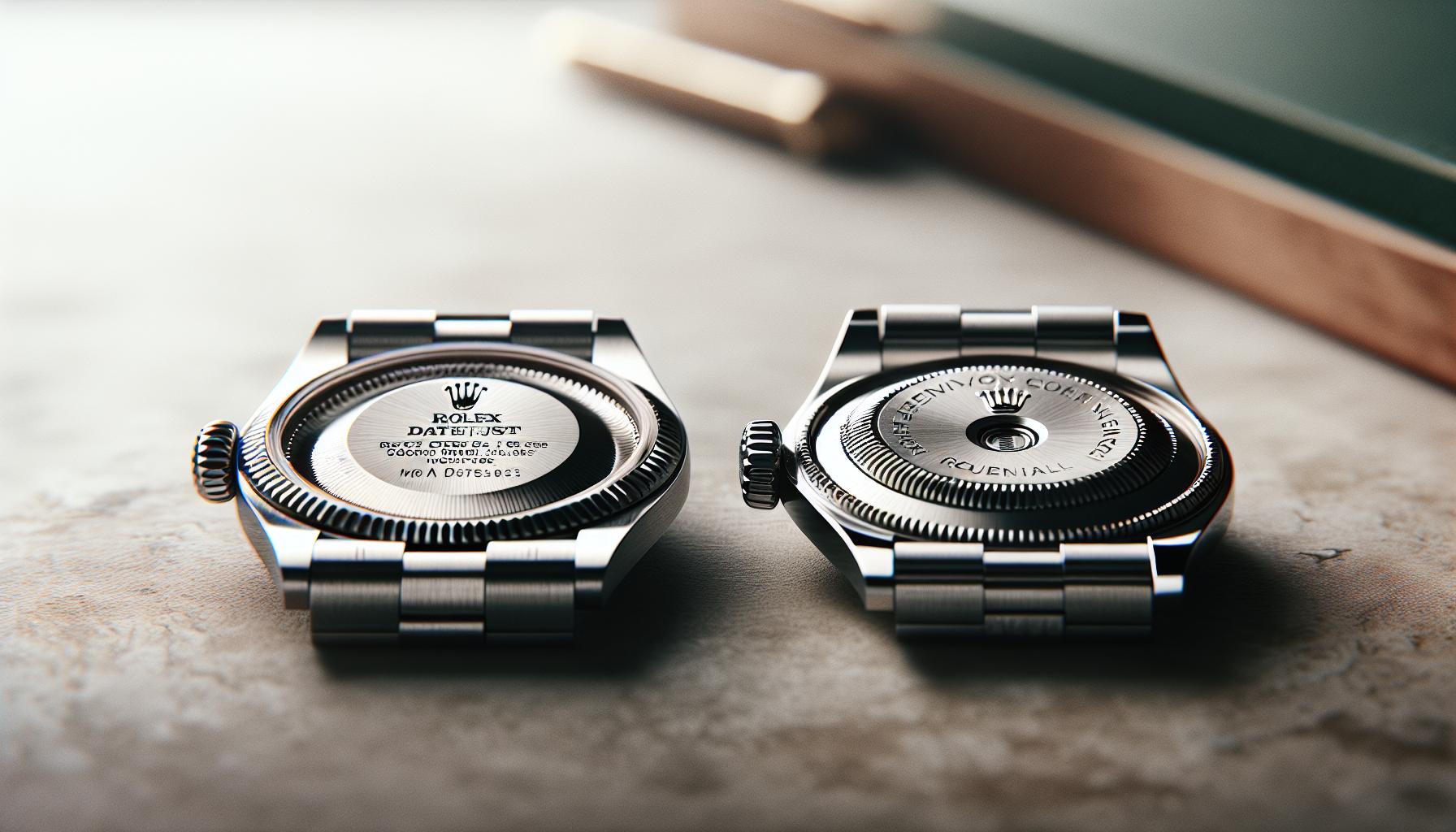 Photographic Guide: Identifying Genuine ​vs ​Fake⁤ Datejust‌ Casebacks