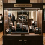 Display of luxury watch brands available at Teddy Baldassarre's store (AI Generated Image)